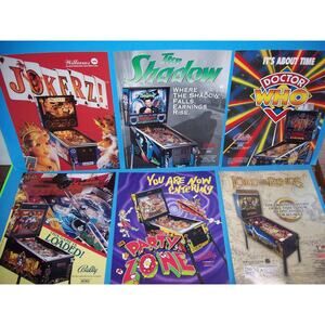 Pinball FLYERS Doctor Who Jokerz Shadow Lord Of The Rings Party Zone Lot #14